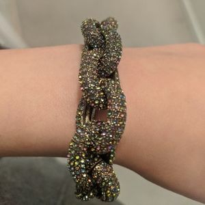 J. Crew Jewelry - JCrew large multicolor cz link bracelet J. Crew Jewelry - JCrew large multicolor cz link bracelet